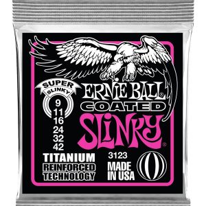Ernie Ball 3123 Coated Slinky Titanium 9-42 žice za električnu gitaru