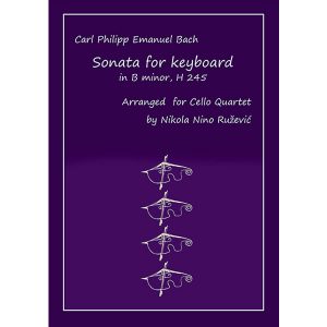 C.P.E.Bach: Sonata H245-arranged for cello quartet