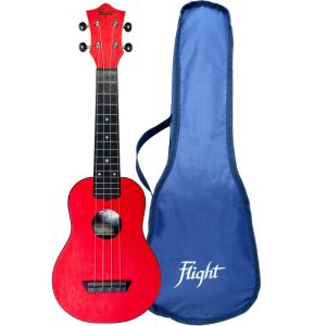 Flight TUS35 RD Travel Sopran ukulele s torbom crveni
