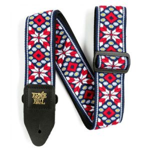 Enie Ball 4639 TaosFire Red Jacquard remen za gitaru