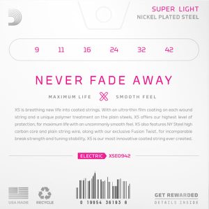 Daddario XSE0942 09-42 NICKEL PLATED žice za električnu gitaru - Slika 2