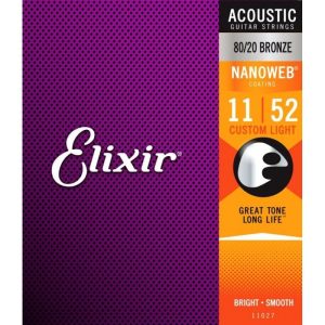 Elixir 11027 Nanoweb 11-52 žice za akustičnu gitaru