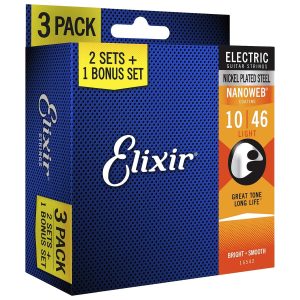 Elixir 3 PACK 10-46 Nanoweb 16542 žice za električnu gitaru