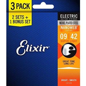 Elixir 3 PACK 9-42 Nanoweb 16540 žice za električnu gitaru - Slika 2