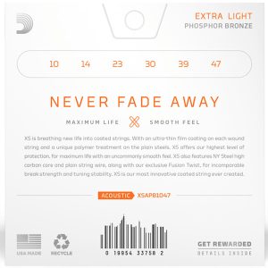 Daddario XSAPB1047 10-47 PHOSPHOR BRONZE žice za akustičnu gitaru - Slika 2