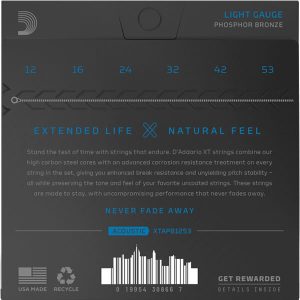 Daddario XTAPB1253 12-53 žice za akustičnu gitaru - Slika 2