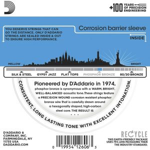 Daddario EJ16 12-53 Phosphor Bronze žice za akustičnu gitaru - Slika 2