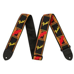 Fender Monogrammed Straps black/yellow/red - Slika 1