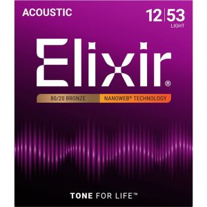 Elixir 11052 Nanoweb 12-53 žice za akustičnu gitaru