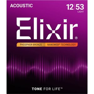 Elixir 16052 Nanoweb 12-53 PHOSPHOR BRONZE žice za akustičnu gitaru
