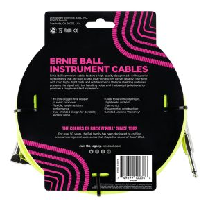 Ernie Ball 6080 instrumentalni kabel Neon Yellow 3,05m - Slika 2