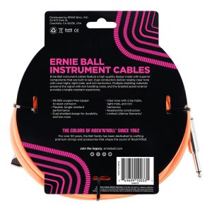 Ernie Ball 6079 instrumentalni kabel Neon Orange 3,05m - Slika 2