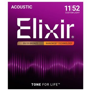 Elixir 11027 Nanoweb 11-52 žice za akustičnu gitaru
