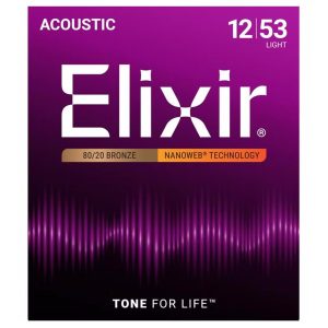 Elixir 11052 Nanoweb 12-53 žice za akustičnu gitaru