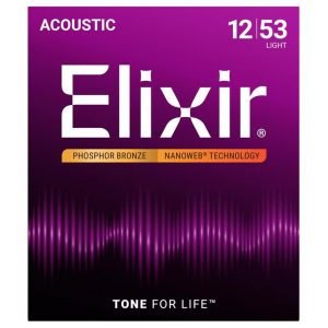 Elixir 16052 Nanoweb 12-53 PHOSPHOR BRONZE žice za akustičnu gitaru