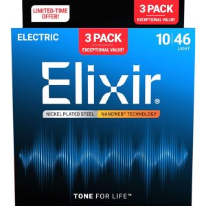 Elixir 3 PACK 10-46 Nanoweb 16542 žice za električnu gitaru
