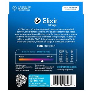 Elixir 3 PACK 10-46 Nanoweb 16542 žice za električnu gitaru - Slika 2